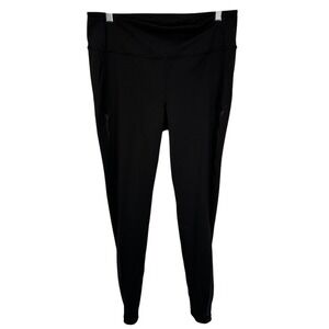 Lululemon Smooth Stride Tight 28" Leggings Black Scalloped Preppy Size‎ 10
